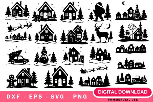 Bring Your Holiday Crafts to Life with a Christmas Village SVG Bundle