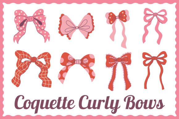 Coquette Curly Bows PNG Clipart: A Guide to Vintage Romantic Design