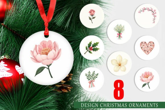 Dainty Christmas Floral Ornament Guide