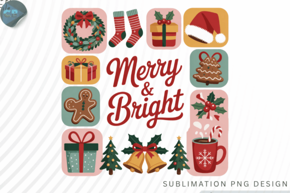 Elevating Holiday Creativity with the Merry Bright Christmas PNG Design