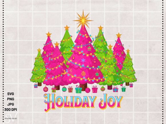 Embracing Modern Festivity: A Guide to the Holiday Joy Pink Christmas Trees PNG SVG Bundle