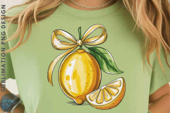 Enhancing Digital Creativity with the Lemon with Yellow Bow PNG Design