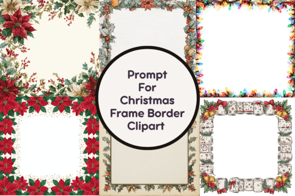 Enhancing Holiday Designs with Prompt Christmas Frame Border Clipart