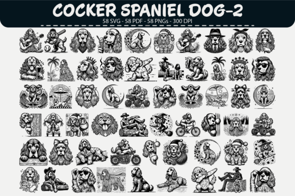 Evaluating the Cocker Spaniel Vector Clipart –58 Design Collection for Professional and DIY Projects
