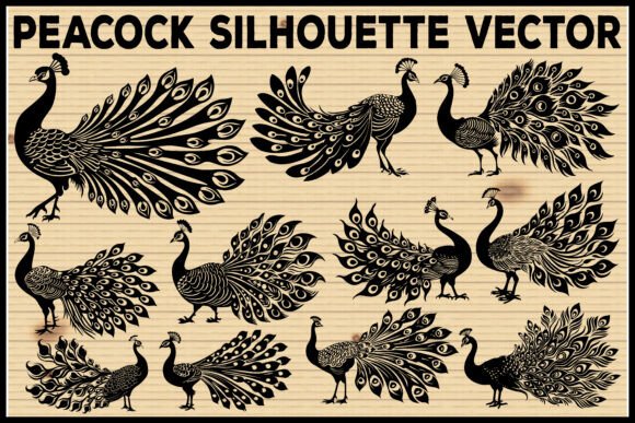 Evaluating the Peacock Silhouette Vector Bundle for Creative Projects