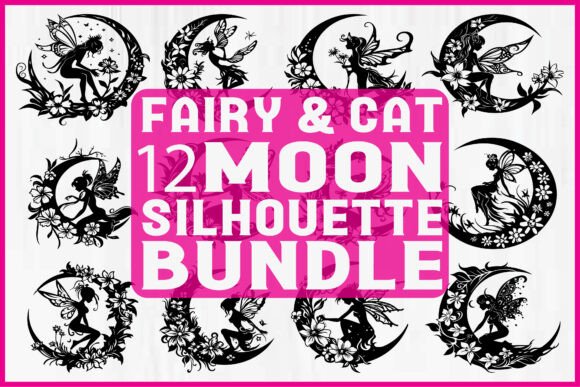 Fairy Cat Moon Silhouette Bundle: A Guide for Crafters and Designers