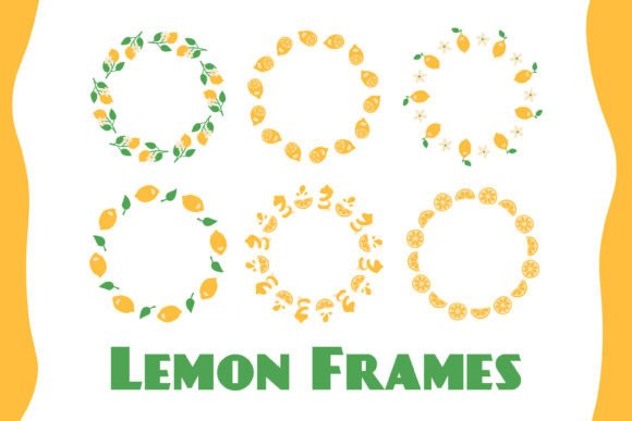 Lemon Frames PNG Clipart: Fresh Citrus Designs for Creative Projects