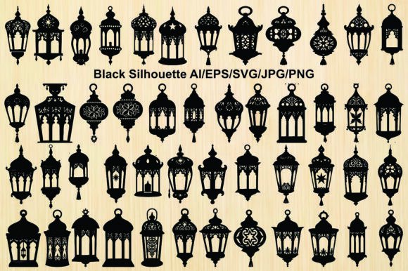 Ramadan Lantern Set: A Comprehensive Guide to Black Silhouette Islamic Designs