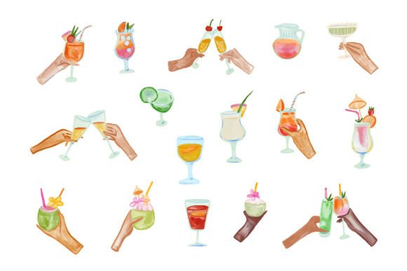 Refreshing Hand-Drawn Drink Illustration Guide