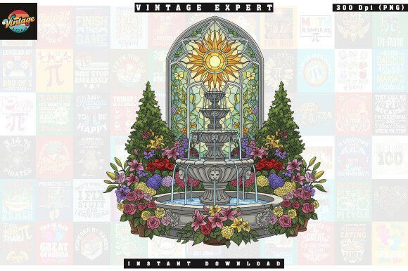 Strategic Visual Assets: Leveraging Stained Glass Fountain Clipart for Brand Depth and Creative Versatility