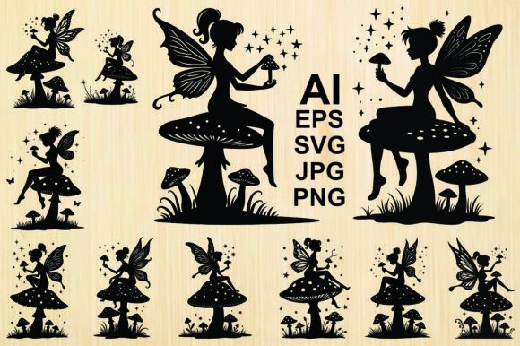 Unlocking Creative Potential with Fairy Sitting on Mushroom Silhouette Designs