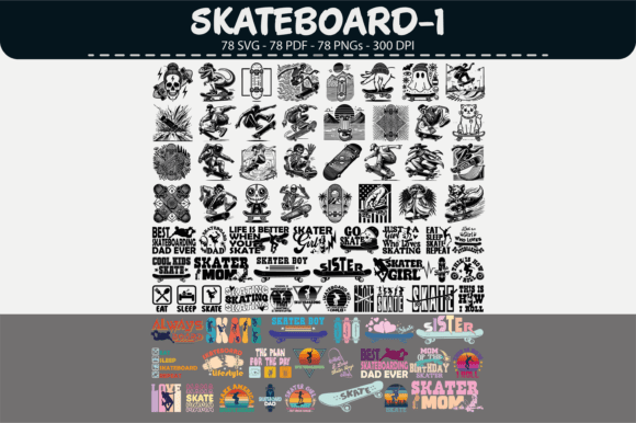 Unlocking Creative Potential with Skateboard Vector Clipart – 78 Designs