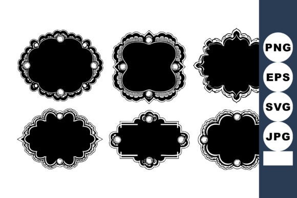 Vintage Ornamental Frames with Intricate Detail